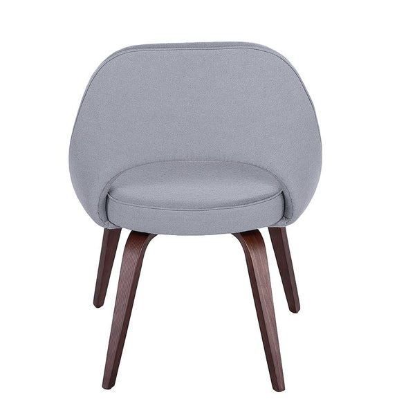 Sienna Executive Side Chair - Grey Fabric & Walnut Legs - GFURN