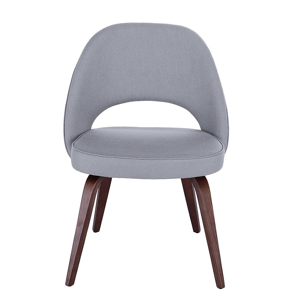 Sienna Executive Side Chair - Grey Fabric & Walnut Legs - GFURN