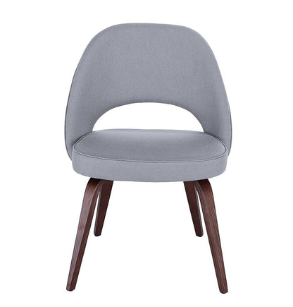 Sienna Executive Side Chair - Grey Fabric & Walnut Legs - GFURN
