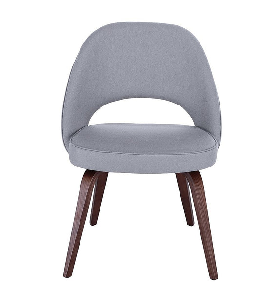 Sienna Executive Side Chair - Grey Fabric & Walnut Legs - GFURN