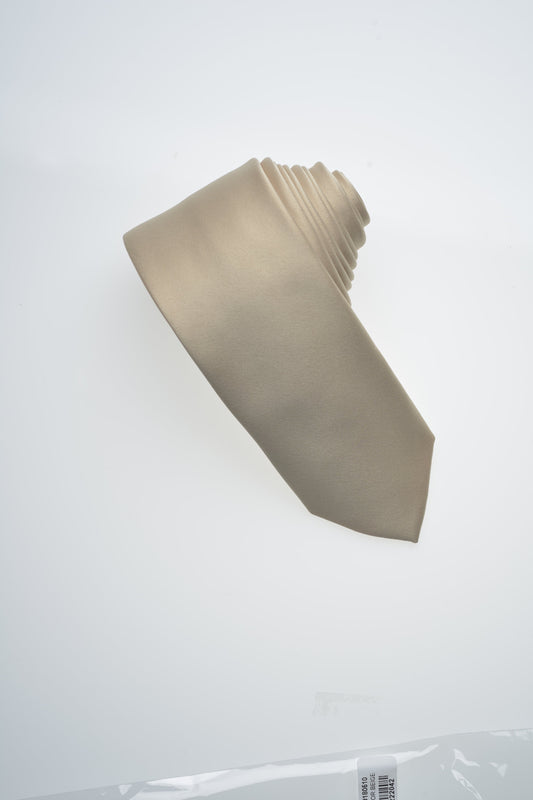 Beige Solid Modern Neckties
