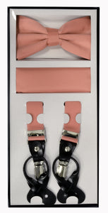 Suspender Set Dusty Pink Rose