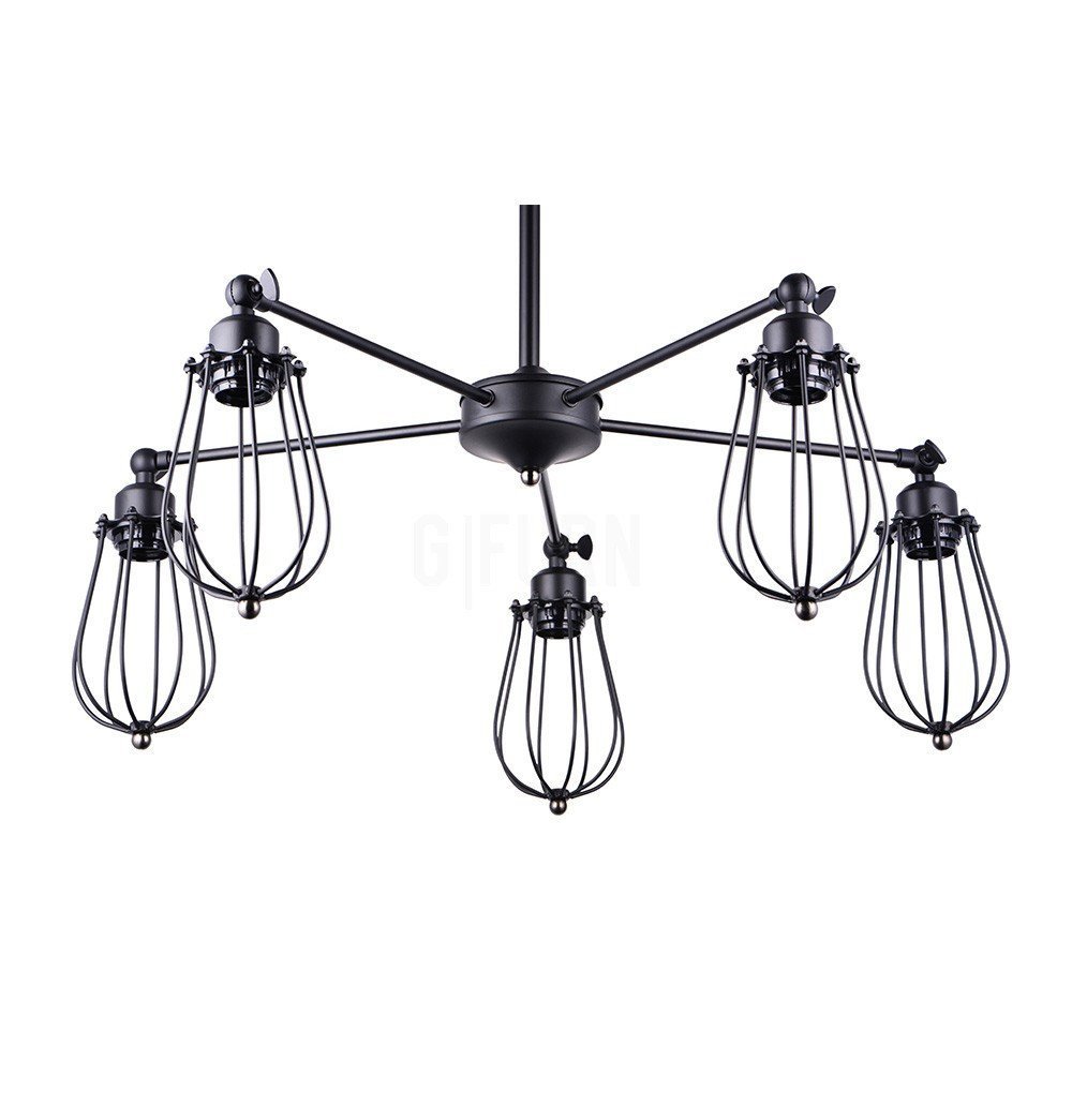 Vintage Industrial Edison Pendant Lamp - 5 Sockets - GFURN