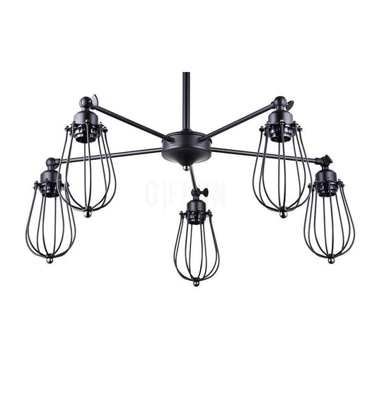 Vintage Industrial Edison Pendant Lamp - 5 Sockets - GFURN